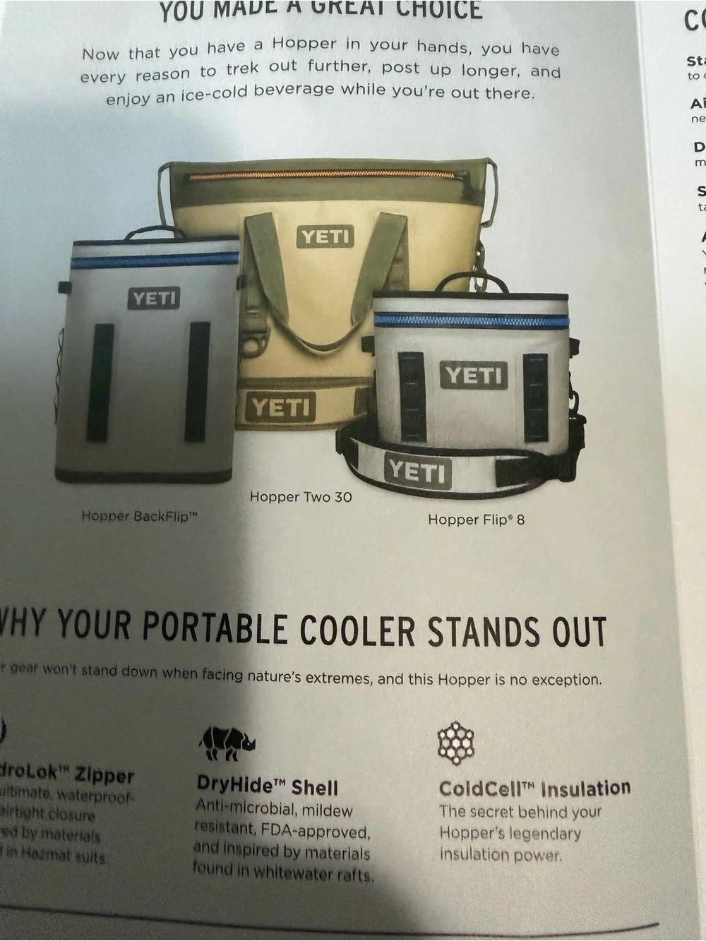 Yeti Hopper Two 30 Tote in Gray with Black Handles and Blue Zipper MSRP: $350